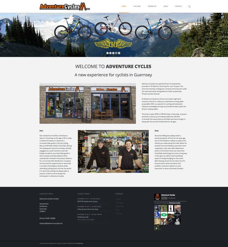 Adventure Cycles New Site