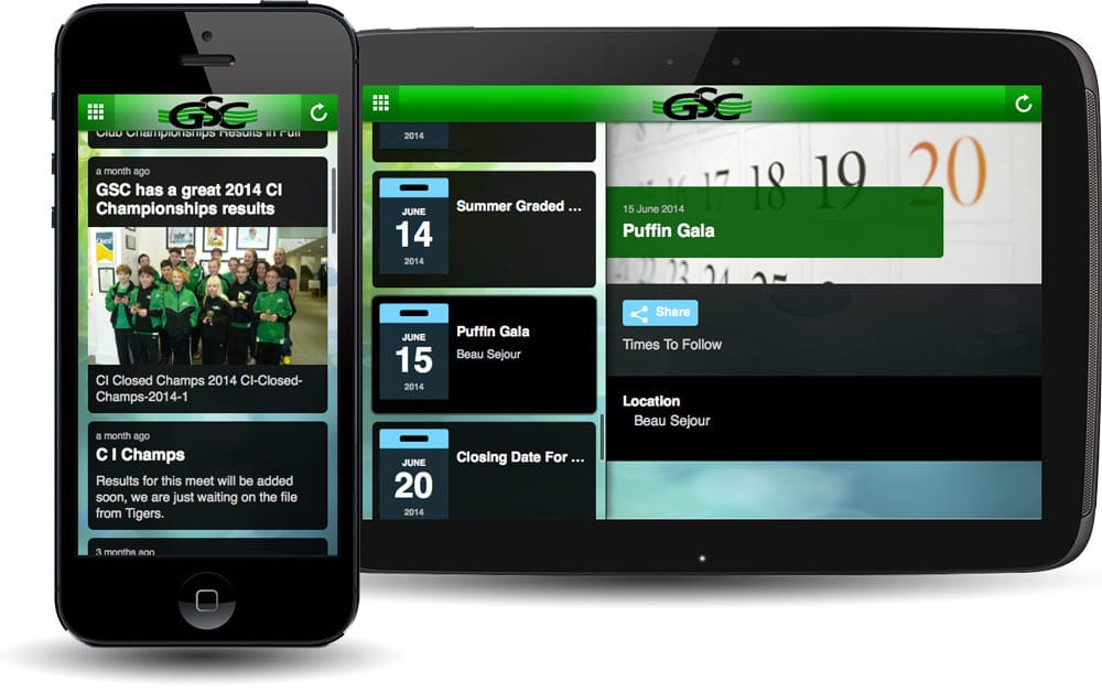 Guernsey Swimming Club mobile app