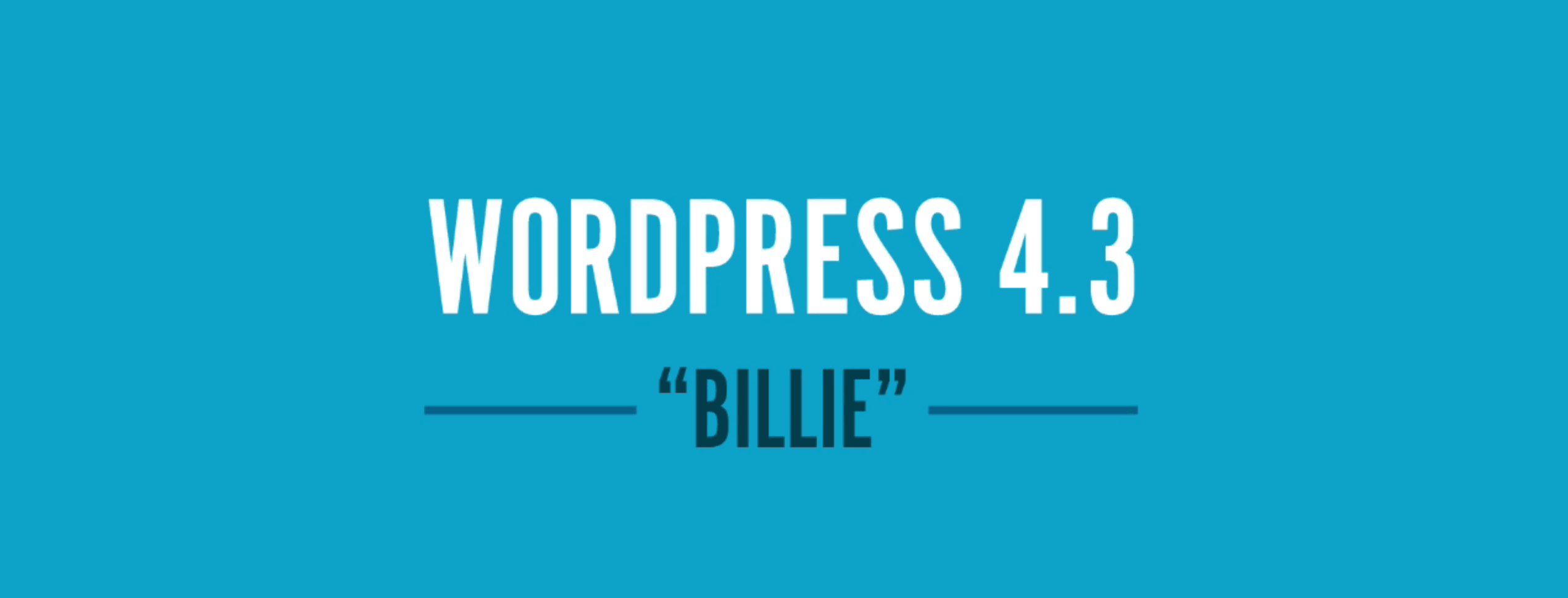 WordPress 4.3 – Billie